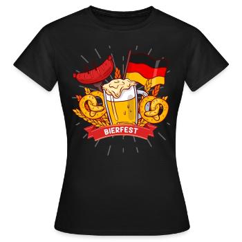 Bierfest Bayern Bayrisches Volksfest - Frauen T-Shirt - Schwarz - Vorne - AI Model Female 172 dark (172cm)