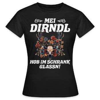 Mon dirndl laissé dans le placard Dirndl de remplacement - T-shirt Femme - noir - Devant - AI Model Female 172 dark (172cm)