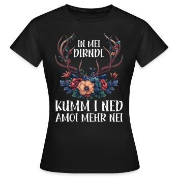 Dirndl zu klein Trachtenshirt Damen Trachten Dirndl - T-shirt Femme - noir - Devant - AI Model Female 172 dark (172cm)