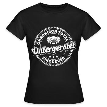 Bière de tente de bière totalement sous-envahie - T-shirt Femme - noir - Devant - AI Model Female 172 dark (172cm)