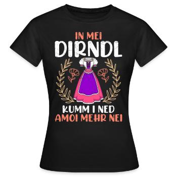 Dirndl zu klein Trachtenshirt Damen Trachten Dirndl - T-shirt Femme - noir - Devant - AI Model Female 172 dark (172cm)