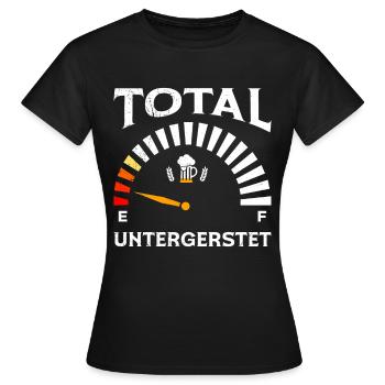 Bier Leer total untergersted Bier Nachfüllen - Frauen T-Shirt - Schwarz - Vorne - AI Model Female 172 dark (172cm)