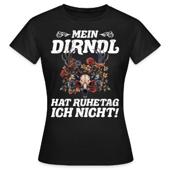 Aujourd’hui sans Dirndl Remplacement Dirndl Femmes - T-shirt Femme - noir - Devant - AI Model Female 172 dark (172cm)