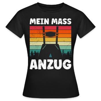 Das ist mien Mass Anzug Maß Bier - Frauen T-Shirt - Schwarz - Vorne - AI Model Female 172 dark (172cm)