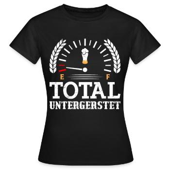 Bier Leer Bier nachfüllen Tankanzeige Bier - Frauen T-Shirt - Schwarz - Vorne - AI Model Female 172 dark (172cm)