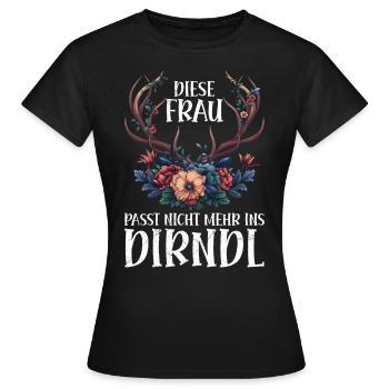 Mon dirndl ne convient plus au dirndl de remplacement - T-shirt Femme - noir - Devant - AI Model Female 172 dark (172cm)