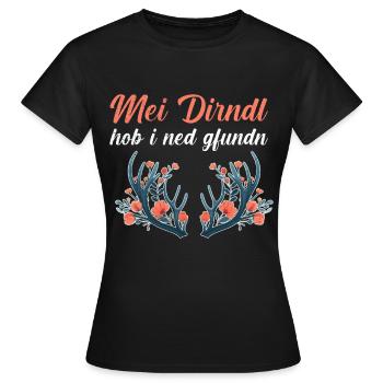 Aujourd’hui sans Dirndl Remplacement Dirndl Femmes - T-shirt Femme - noir - Devant - AI Model Female 172 dark (172cm)