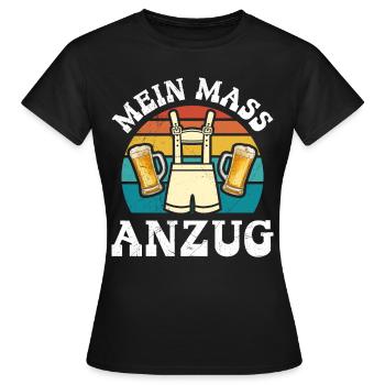 Das ist mein Maß Anzug Mass Anzug - Frauen T-Shirt - Schwarz - Vorne - AI Model Female 172 dark (172cm)