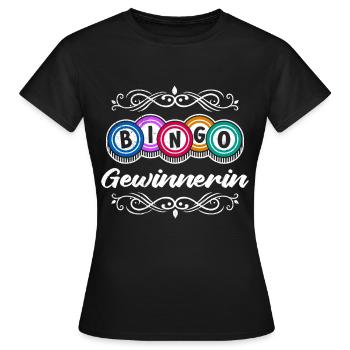 GAGNANT DU BINGO Joueur de bingo drôle Bingo - T-shirt Femme - noir - Devant - AI Model Female 172 dark (172cm)