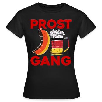 Münchner Volksfest PROST MANNSCHAFT Lustiges - Women's T-Shirt - black - Front - AI Model Female 172 dark (172cm)