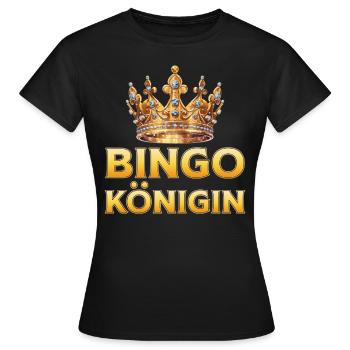 BINGO QUEEN Joueur de bingo Amateur de bingo - T-shirt Femme - noir - Devant - AI Model Female 172 dark (172cm)