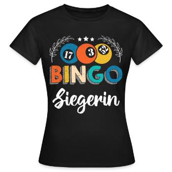 GAGNANT DU BINGO Bingo drôle amoureux Bingo - T-shirt Femme - noir - Devant - AI Model Female 172 dark (172cm)