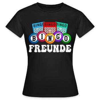 AMIS DE BINGO Joueurs de bingo Soirées Bingo - T-shirt Femme - noir - Devant - AI Model Female 172 dark (172cm)