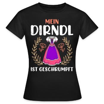 Dirndl zu klein Trachtenshirt Damen Trachten Dirndl - T-shirt Femme - noir - Devant - AI Model Female 172 dark (172cm)