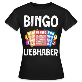 Bingo Amateurs Joueurs de bingo BINGO Jouer au bingo - T-shirt Femme - noir - Devant - AI Model Female 172 dark (172cm)