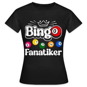 BINGO FANATICS Drôle Bingo Amant Bingo - T-shirt Femme - noir - Devant - AI Model Female 172 dark (172cm)
