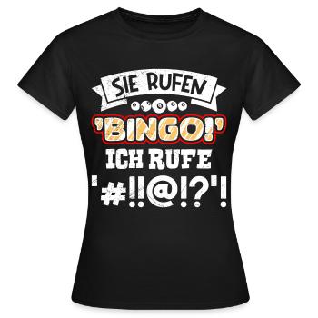 Bingo VOUS APPELEZ BINGO J’APPELLE !! Bingo amusant - T-shirt Femme - noir - Devant - AI Model Female 172 dark (172cm)