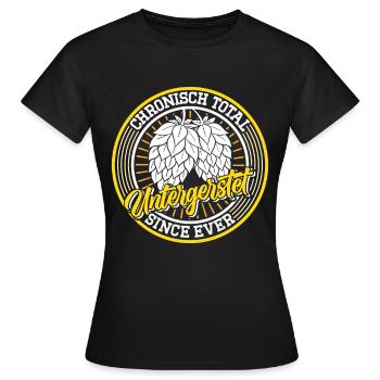 Tente à bière Munich Folk Festival UNTERGERSTET Lustig - T-shirt Femme - noir - Devant - AI Model Female 172 dark (172cm)