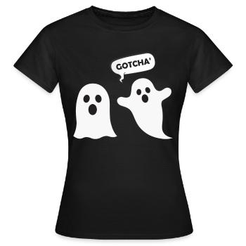 Costume d’Halloween Enfants GOTCHA ! Amusement - T-shirt Femme - noir - Devant - AI Model Female 172 dark (172cm)