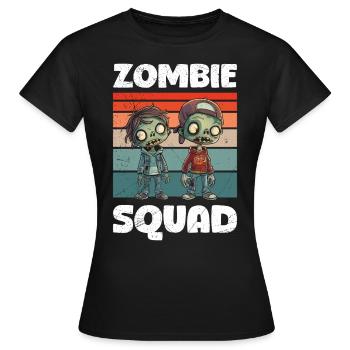 Halloween Costume Kids ZOMBIE TROOP Funny - Women's T-Shirt - black - Front - AI Model Female 172 dark (172cm)