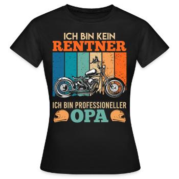 Opi BIN KEIN RENTNER BIN PROFESSIONELLER - Frauen T-Shirt - Schwarz - Vorne - AI Model Female 172 dark (172cm)