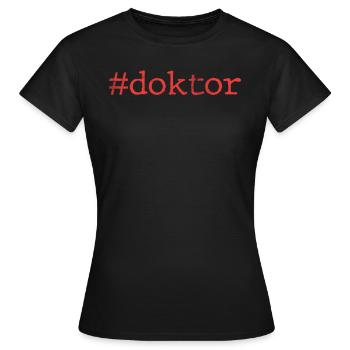 Doktorarbeit DOKTOR Doktorand Lustiges Doktor - Frauen T-Shirt - Schwarz - Vorne - AI Model Female 172 dark (172cm)