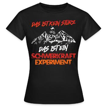 Radfahrer DAS IST KEIN STURZ DAS IST EXPERIMENT - Frauen T-Shirt - Schwarz - Vorne - AI Model Female 172 dark (172cm)
