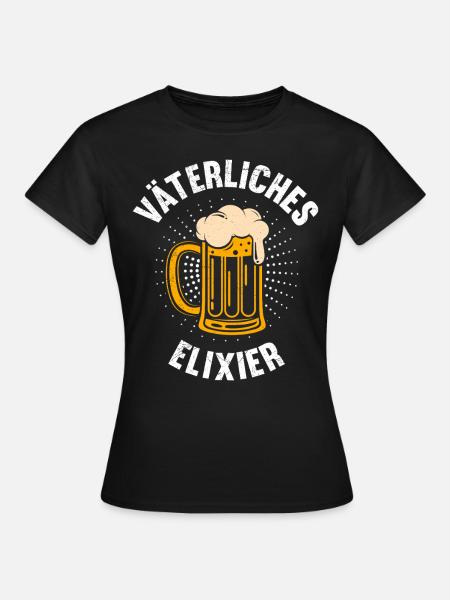 Vaterschaft VÄTERLICHES ELIXIER Lustiges - Frauen T-Shirt - Schwarz