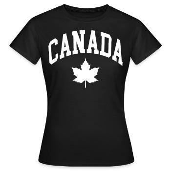 Drapeau du Canada - T-shirt Femme - noir - Devant - AI Model Female 172 dark (172cm)