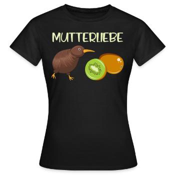 Bald Mama MUTTERLIEBE Werdende Mutter Lustig - Frauen T-Shirt - Schwarz - Vorne - AI Model Female 172 dark (172cm)