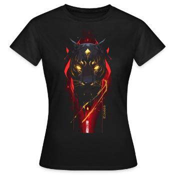 Futuristic Panther Gaming - Women's T-Shirt - black - Front - AI Model Female 172 dark (172cm)