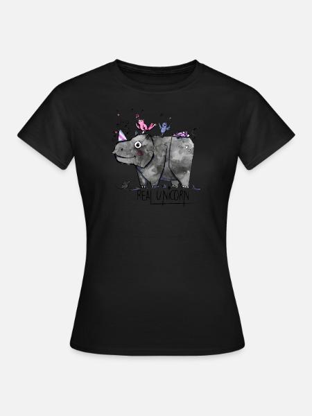Véritable licorne - T-shirt Femme - noir