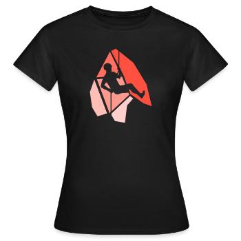 Kletterwand - Frauen T-Shirt - Schwarz - Vorne - AI Model Female 172 dark (172cm)