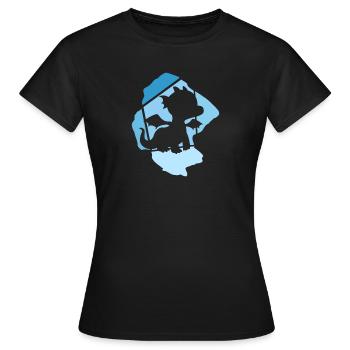 Drache Drachen - Frauen T-Shirt - Schwarz - Vorne - AI Model Female 172 dark (172cm)