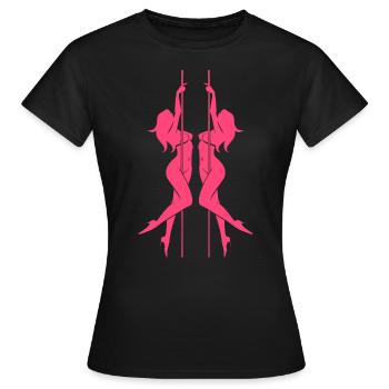 Women's pole dancing pole dancing - Women's T-Shirt - black - Front - AI Model Female 172 dark (172cm)
