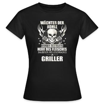 Grillen / Grillsaison - Frauen T-Shirt - Schwarz - Vorne - AI Model Female 172 dark (172cm)