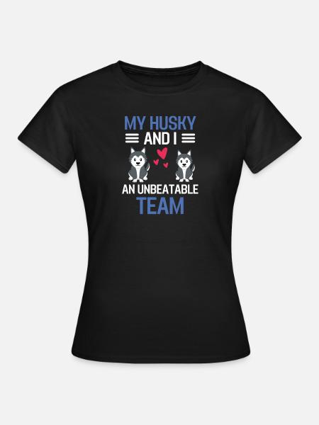 Mon Husky et moi Chiens Cadeau pour animaux de compagnie Husky - Dame-T-shirt - sort