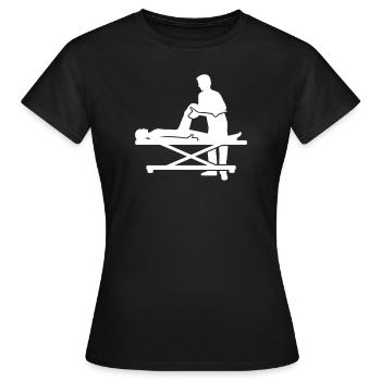 Physiothérapeute - T-shirt Femme - noir - Devant - AI Model Female 172 dark (172cm)