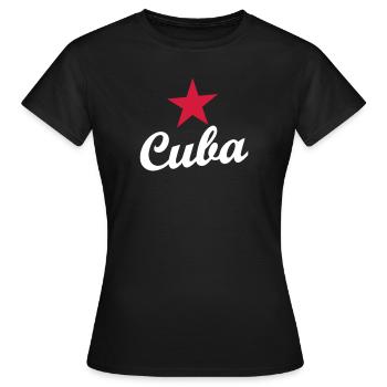 CUBA OLD SCHOOL - T-shirt Femme - noir - Devant - AI Model Female 172 dark (172cm)