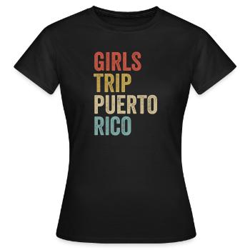 Puerto Rico Girls Trip 2022 T-shirts pour femmes - T-shirt Femme - noir - Devant - AI Model Female 172 dark (172cm)