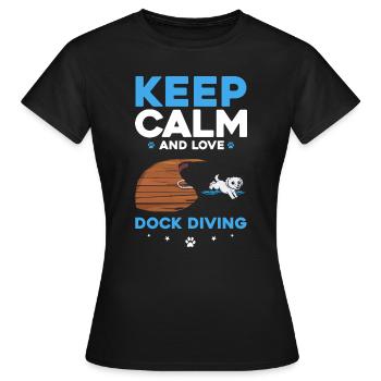 Sports nautiques pour chiens et sports nautiques pour chiens - T-shirt Femme - noir - Devant - AI Model Female 172 dark (172cm)