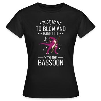Bassoonist design for woodwind orchestra - Women's T-Shirt - black - Front - AI Model Female 172 dark (172cm)