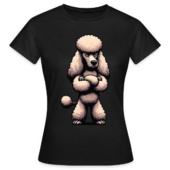 Caniche Caniche Propriétaire Caniche Amoureux Caniche Chien - T-shirt Femme - noir - Devant - AI Model Female 172 dark (172cm)