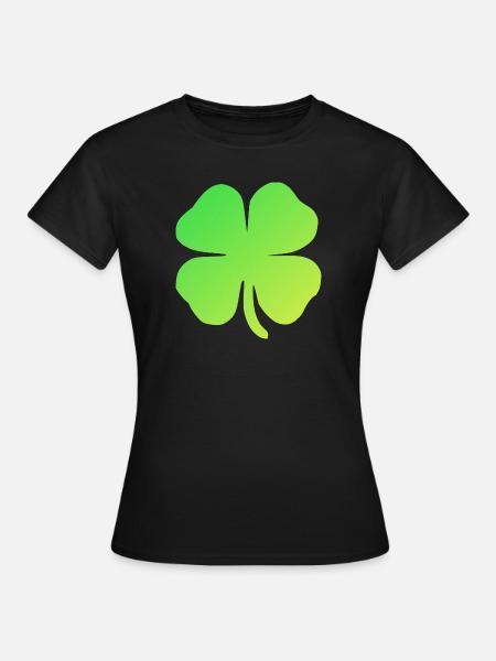 Trèfle irlandais - T-shirt Femme - noir