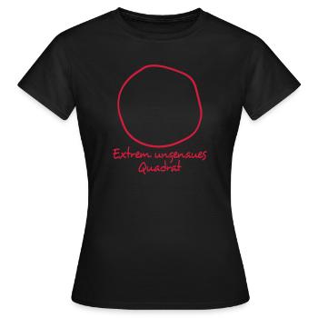 Extrem ungenaues Quadrat - Frauen T-Shirt - Schwarz - Vorne - AI Model Female 172 dark (172cm)