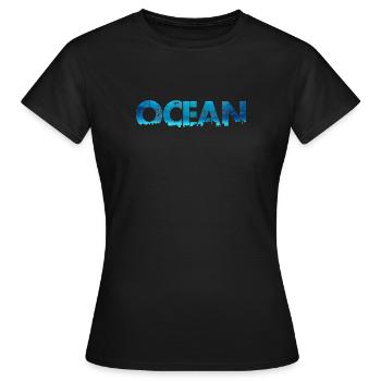 Ocean - T-shirt Femme - noir - Devant - AI Model Female 172 dark (172cm)