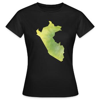 Peru - Frauen T-Shirt - Schwarz - Vorne - AI Model Female 172 dark (172cm)