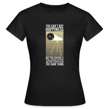 Astronomy Telescope Gift Science - T-shirt Femme - noir - Devant - AI Model Female 172 dark (172cm)