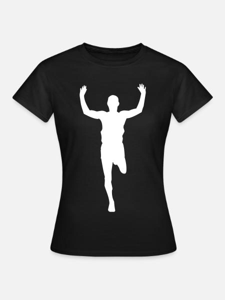 Marathon - Marathonläufer - Frauen T-Shirt - Schwarz