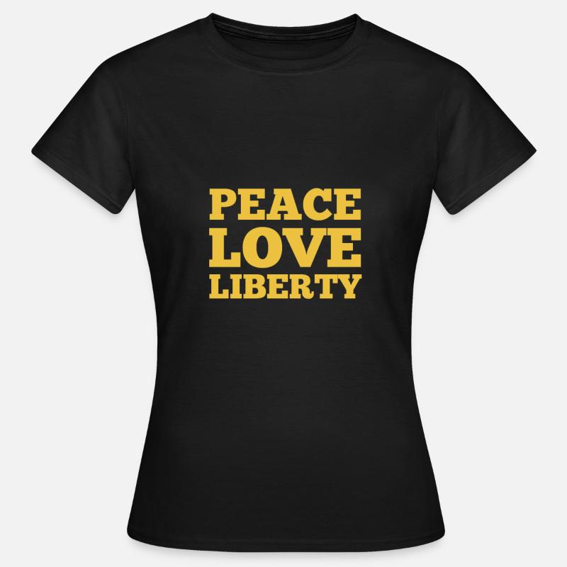Pace Amore Libertà - Maglietta da donna - nero